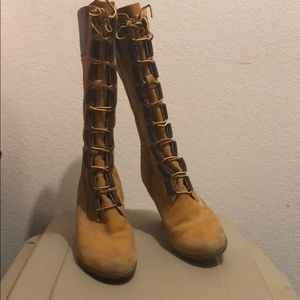 Timberlands calf high boots